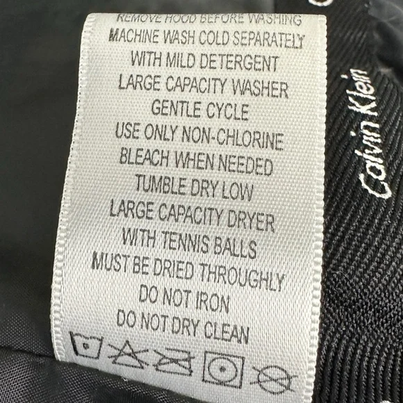 Calvin Klein Women's Long Sleeve Duck Down Quilted Puffer Jacket Black Size M - Picture 10 of 11